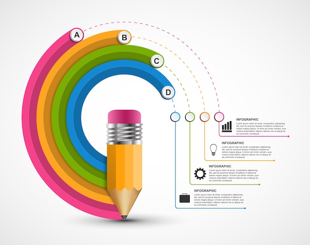 Education infographics for presentations. 