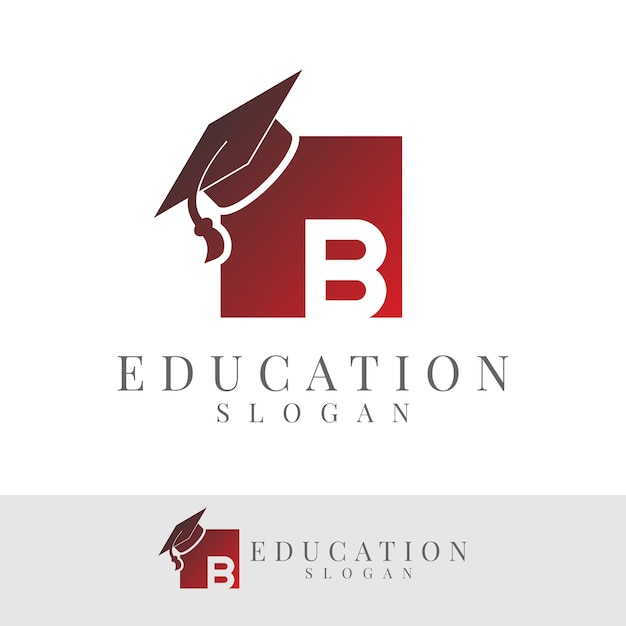 Education initial Letter B Logo design