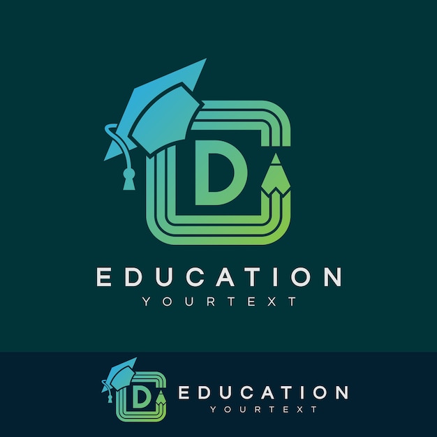 Education initial Letter D Logo design