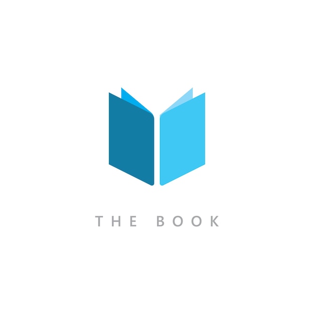 Education logo icon template. open book illustration