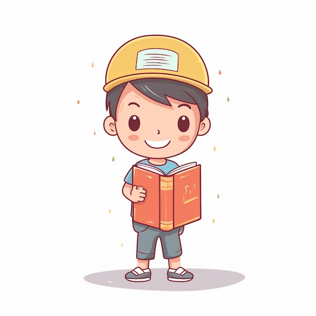 education school book boy illustration vector read study character girl library cartoon