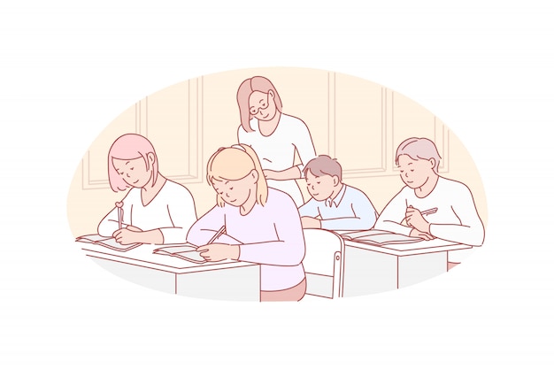 Education, teaching, school illustration