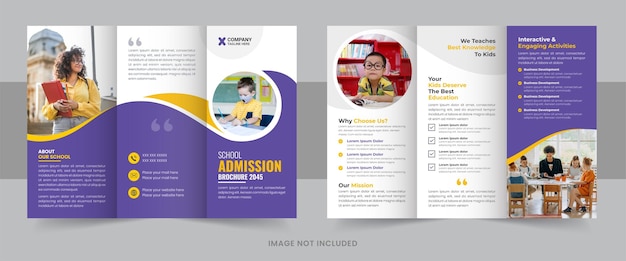 Education tri fold brochure design template