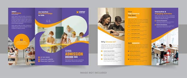 Education tri fold brochure design template