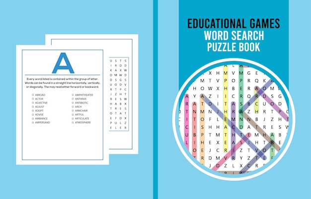 Educational Game Word Search Puzzle Book