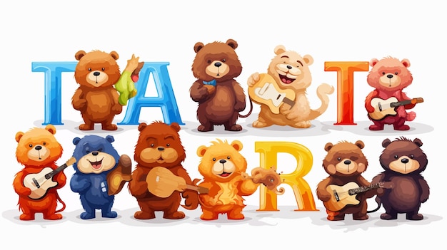 Vector educational word scramble puzzle with bear illustration