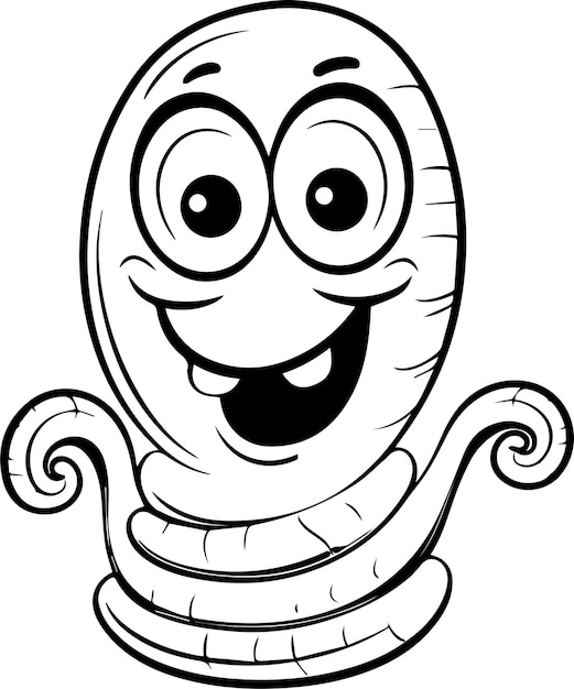 Eel animal vector image black and white