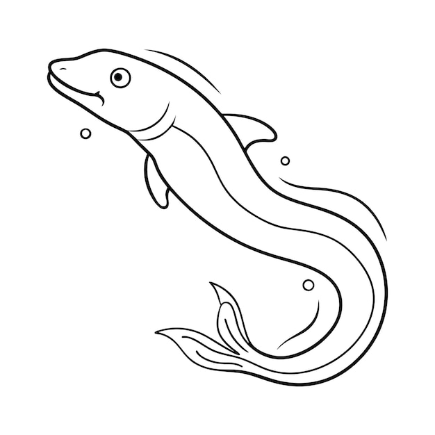 Eel Gliding Line art