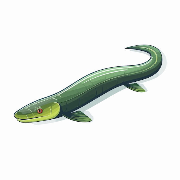 Vector eel line vector illustration isolated on white background