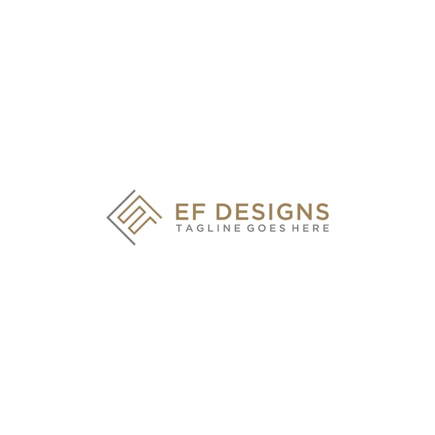 Vector ef fe initial logo sign design