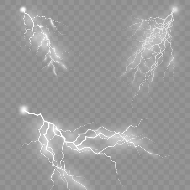 The effect of lightning and lighting, thunderstorm and lightning.