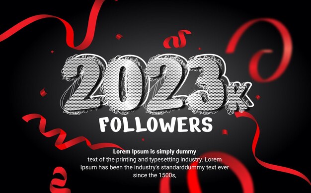 Effect text for 2023 followers achievement