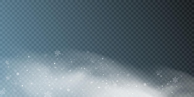 The effect of a winter blizzard. Snow top background. Template for wallpapers, web pages, posters.