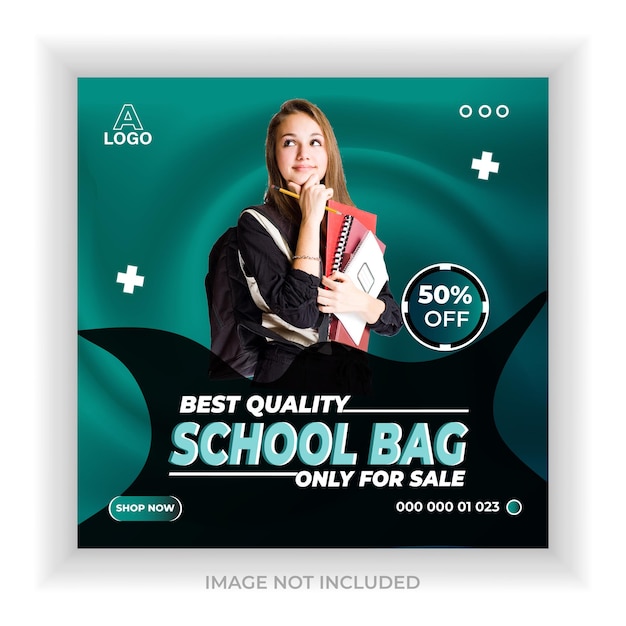 Vector effective school product marketing large school web banner templates