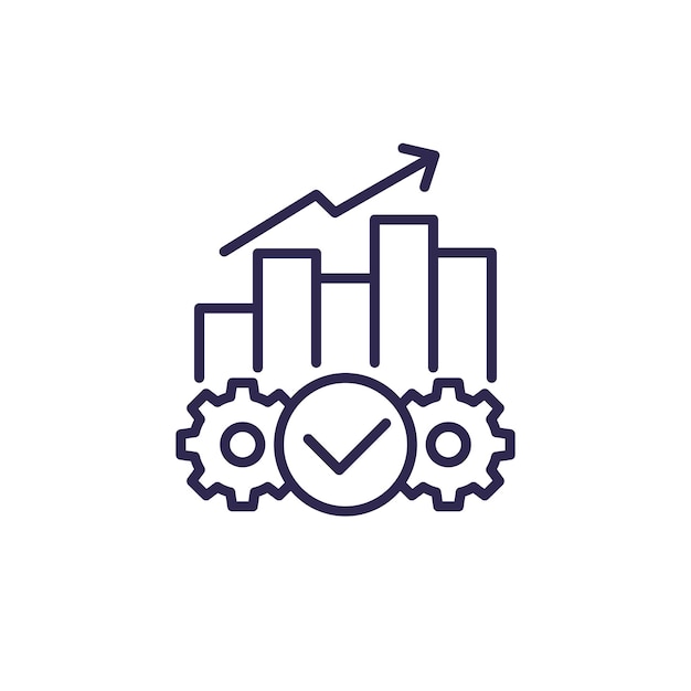 Efficiency and growth line icon