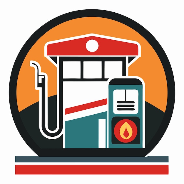 Vector efficient and bold creating unique gas station logos with impactful vector design