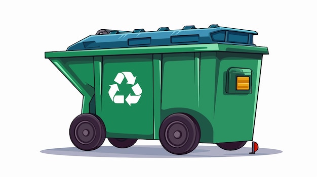 Efficient Recycling Bin with Wheels for Waste Management