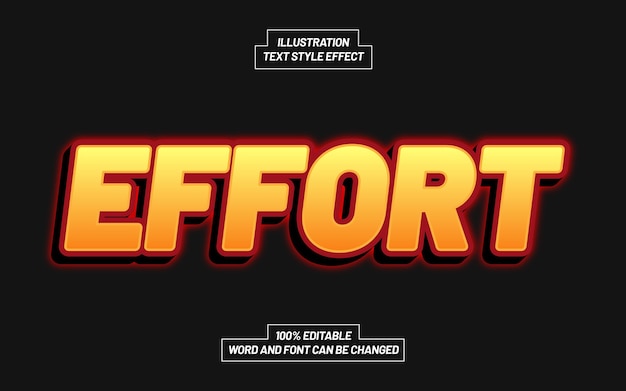 Effort Text Style Effect