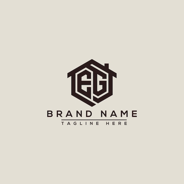 EG Logo Design Template Vector Graphic Branding Element.