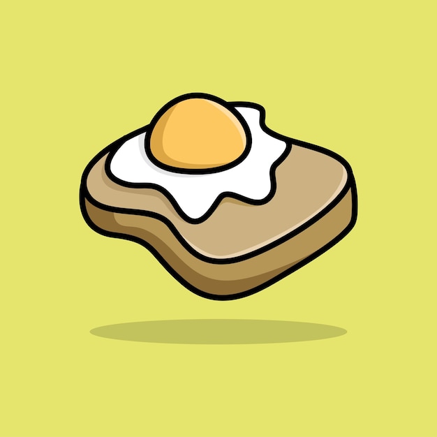 egg and bread icon illustration