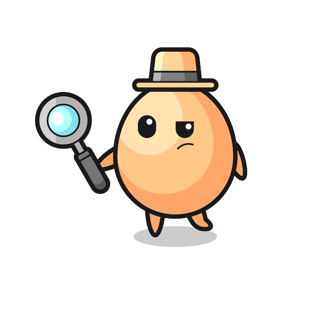 Egg detective character is analyzing a case