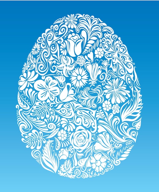 Egg of floral shapes