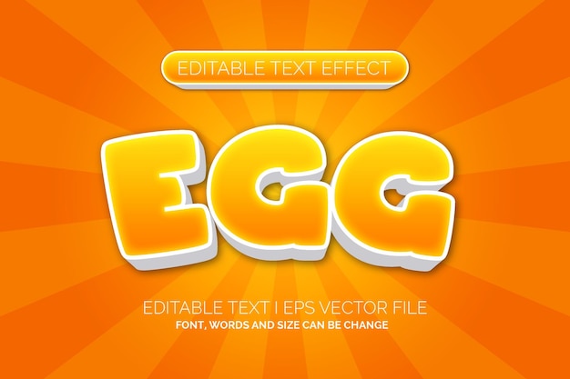 Egg text effect