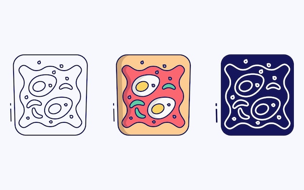 Egg toast illustration icon