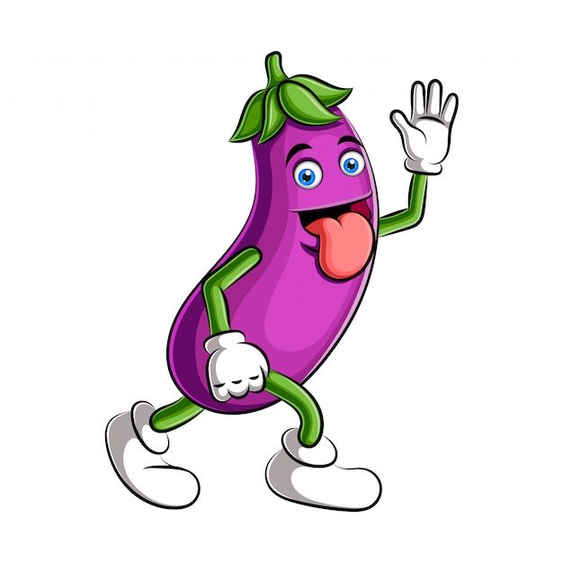 Eggplant character design or Eggplant mascot