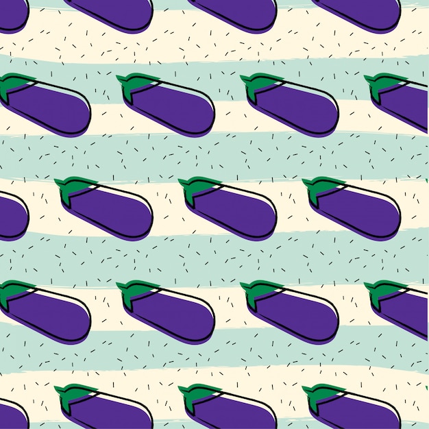 eggplant fruit pattern background