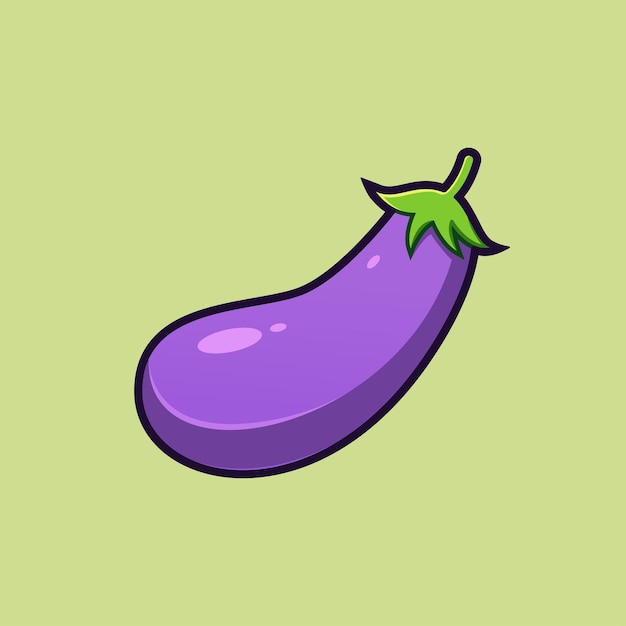 eggplant illustration suitable for decoration sticker icon and other