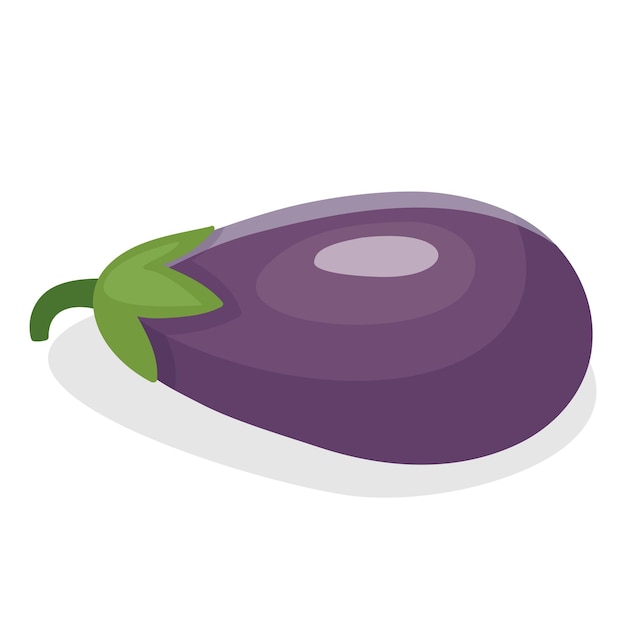 Eggplant vegetable icon isolated on white background