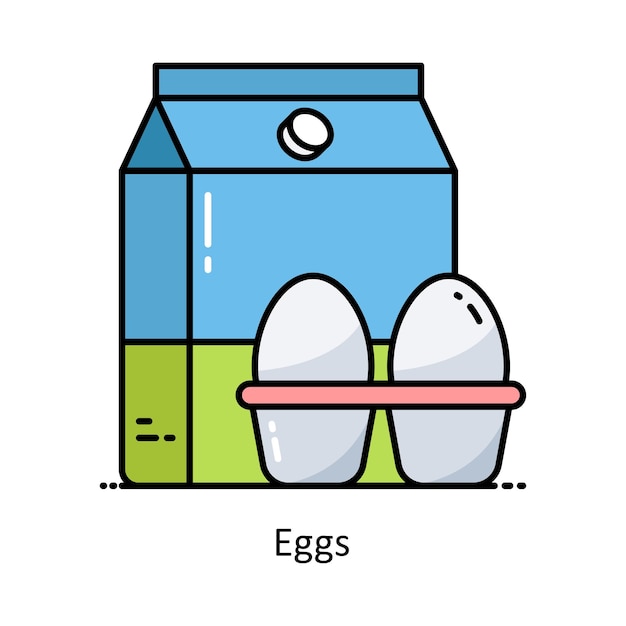 Vector eggs vector filled outline icon style illustration symbol on white background eps 10 file