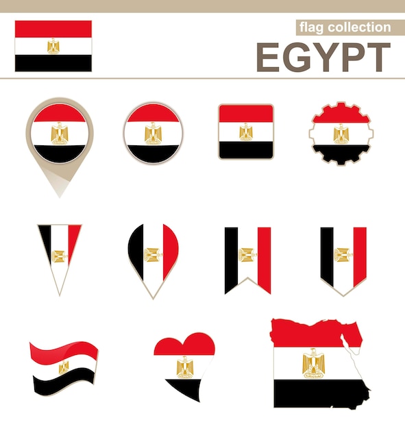 Egypt Flag Collection, 12 versions