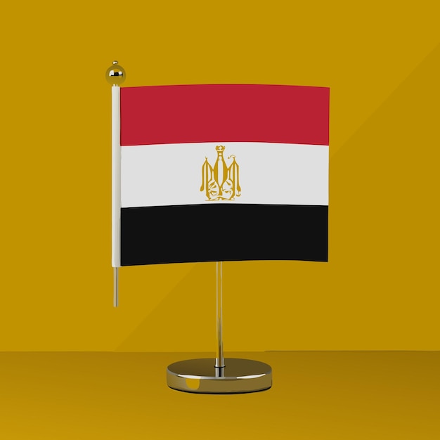 Vector egypt flag illustration on white background