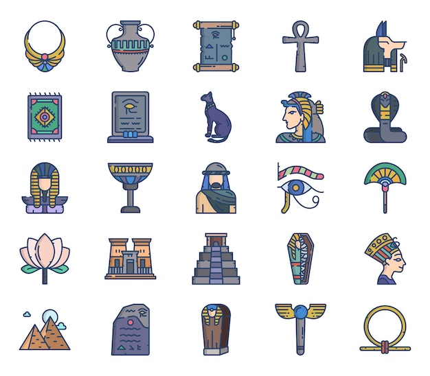 Egypt icon set