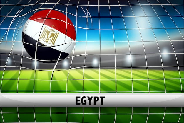 Egypt soccer ball flag