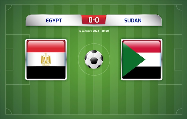 Egypt vs Sudan scoreboard broadcast sport soccer football africa tournament 2021 Group D