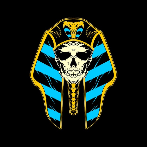 egyptian skull illustration