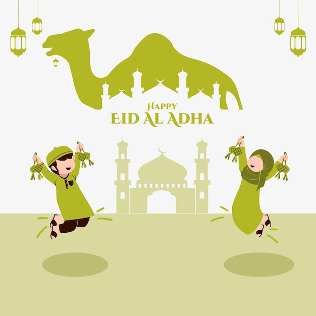 Eid al adha card Illustration