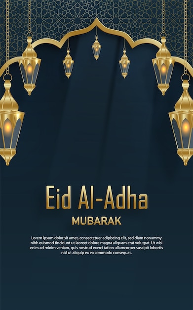 Eid al Adha celebration on color background