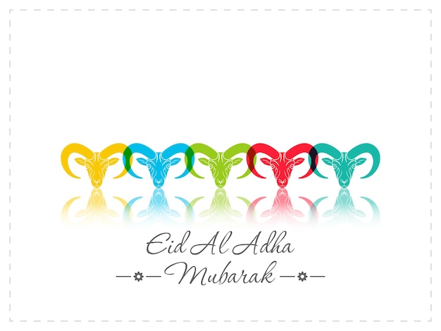 Eid al adha celebration greeting card for muslim festival