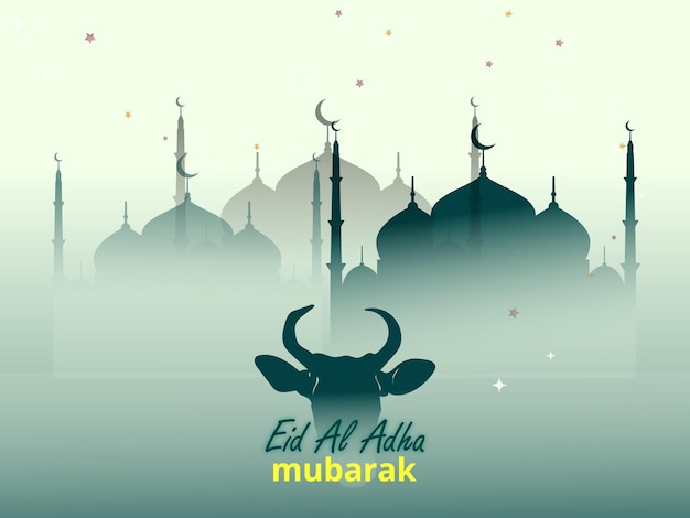 Vector eid al adha festival greeting background