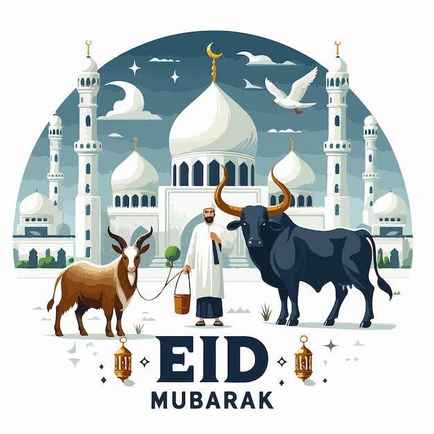 Eid Al Adha Mubarak festival islamic background