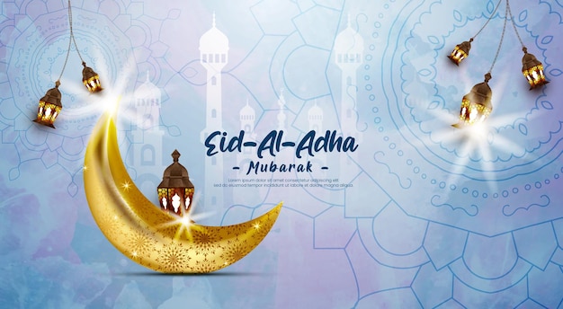 Eid al Adha Mubarak Islamic festival banner