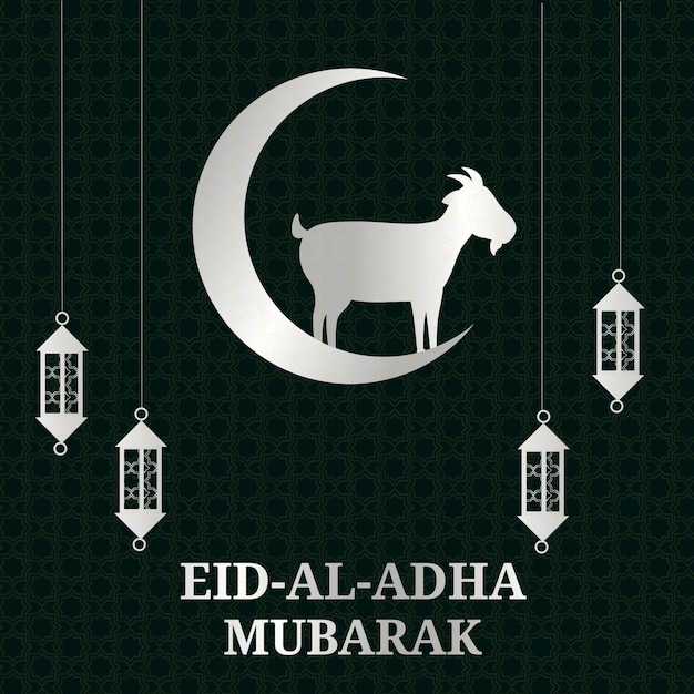 Eid al Adha Mubarak Islamic festival premium vector