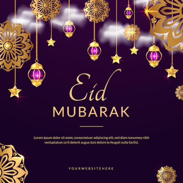 Eid Al Adha Mubarak Religious Social Media Post Template