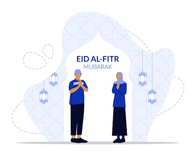 Eid al fitr concept illustration