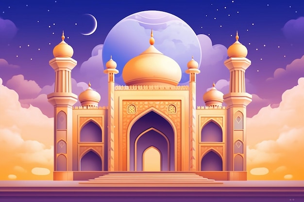 Eid Al Fitr Mubarak Holiday Background