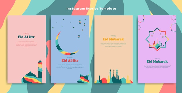 Eid Al fitr social media template instagram stories